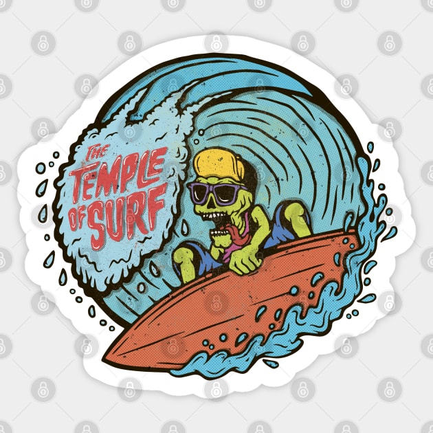 The Temple of Surf Sticker by BYVIKTOR